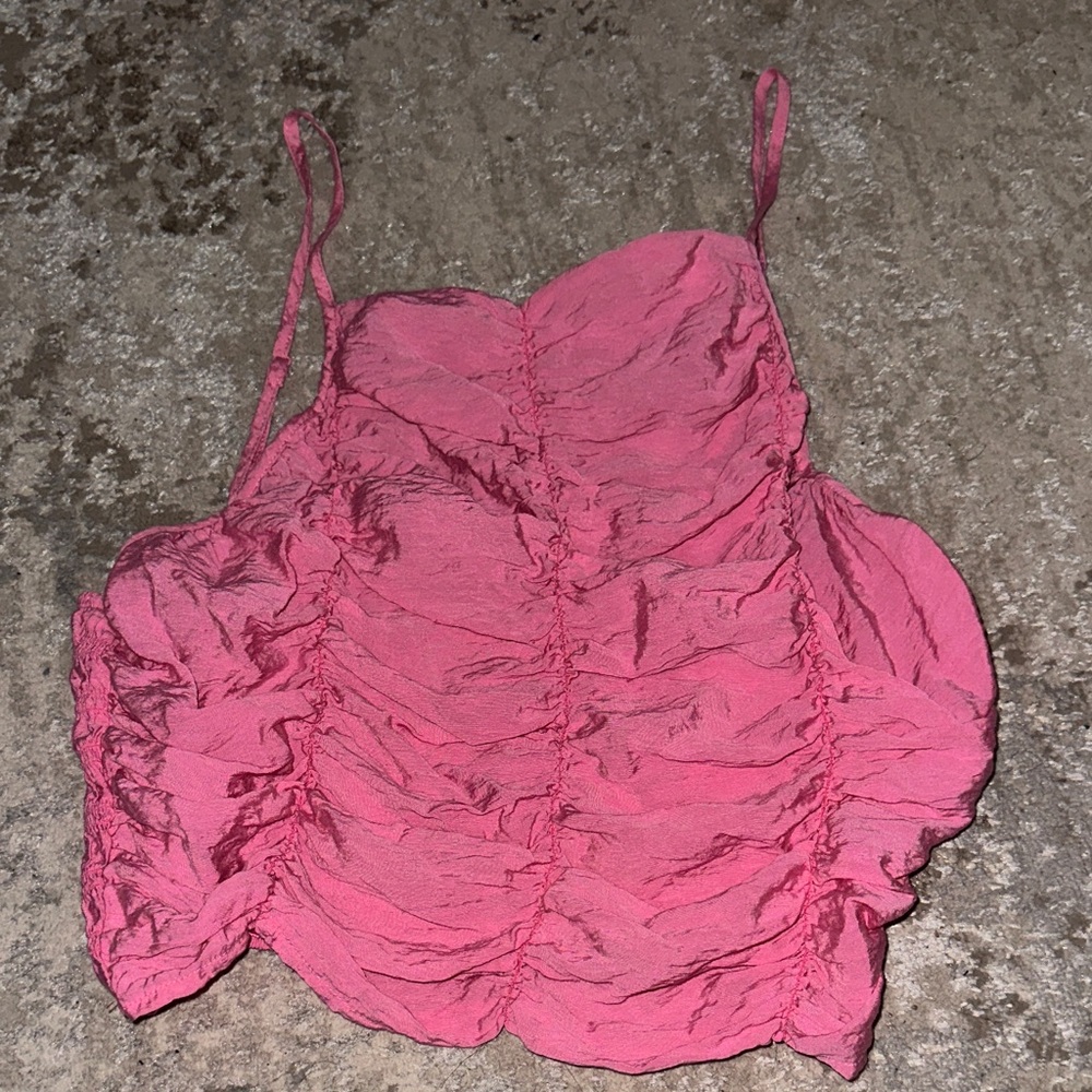ZARA Pink Ruched Women's Top